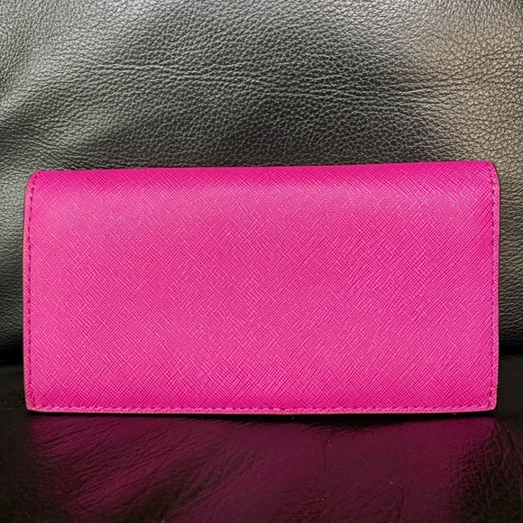 NEW Michael Kors Jet Set Fuchsia Slim Long Wallet - Picture 4 of 8